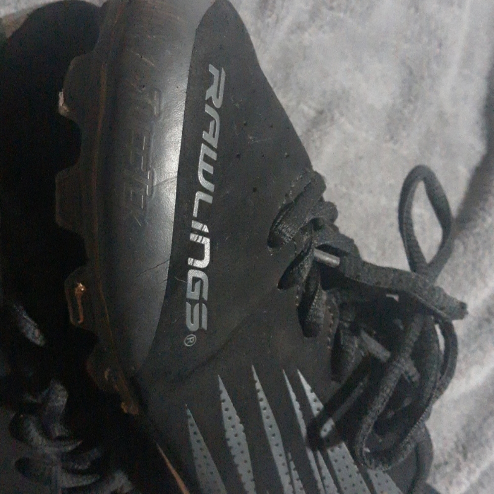 Rawlings Baseball Cleats Boys Size 1 Black & Grey